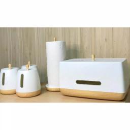 Jiallo European Collection Multi-Functional Bread Box, Scandinavian Style Kitchen Storage Bin thumbnail 4
