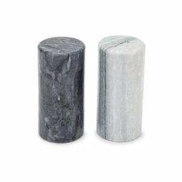 Fox Run Natural White and Black Marble Salt and Pepper Shaker Set thumbnail 2