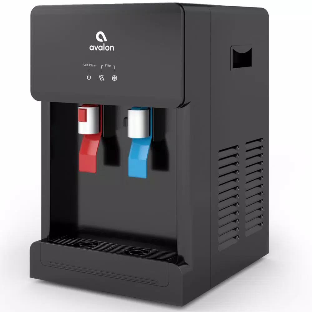 Avalon Bottleless Countertop Water Cooler Dispenser, Hot & Cold, Self-Cleaning, Black
