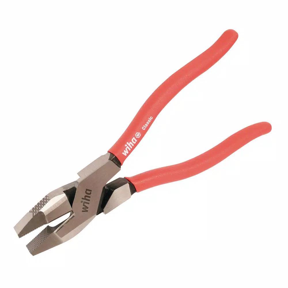 Wiha Classic Grip High-Leverage NE Style Lineman's Pliers, 9.5 in.