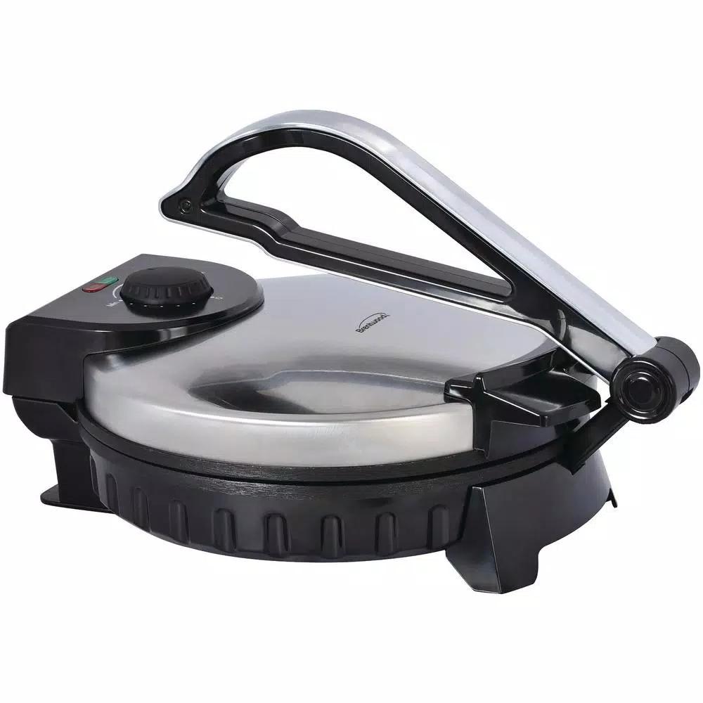 Brentwood Appliances TS-128 10 in. Nonstick Electric Tortilla Maker, Stainless Steel