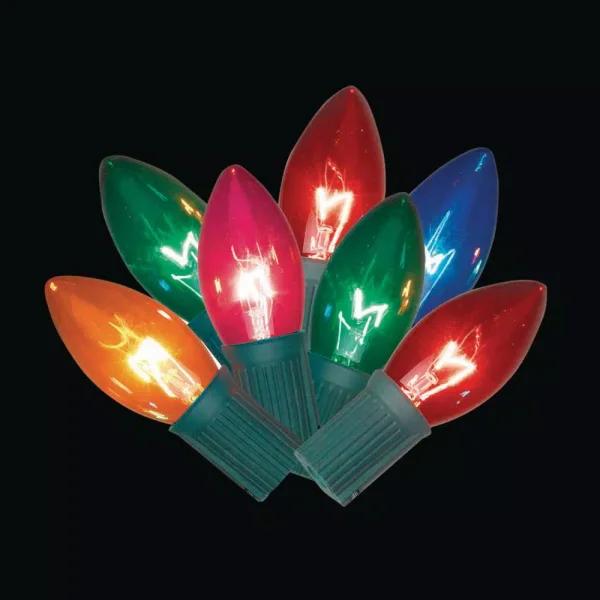 Home Accents Holiday 25-Light C9 Multi-Color Incandescent Christmas String Lights, Set of 6