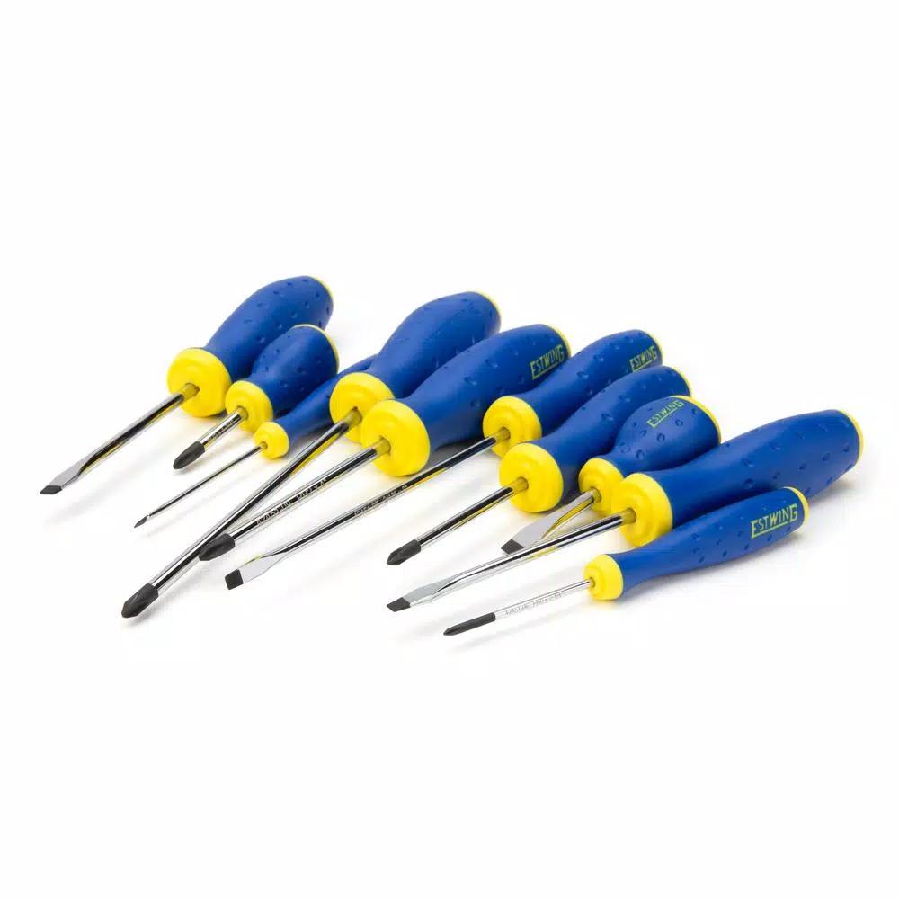 Estwing 10-Piece Phillips and Slotted Screwdriver Set with Magnetic Tips