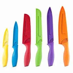 Top Chef by Master Cutlery 6-Piece Colored Stainless Steel Knife Set with Sheaths thumbnail 1