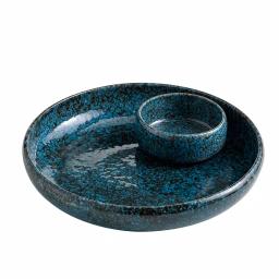 Over and Back Terra Cotta Pacific Blue Chip and Dip Bowl Set, 2-Piece thumbnail 1