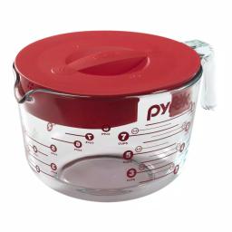Pyrex 8-Cup Glass Measuring Cup with Red BPA-Free Lid thumbnail 1