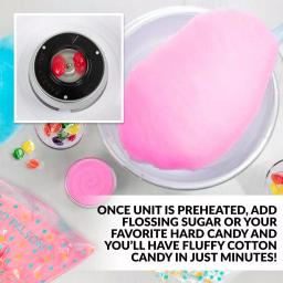 Nostalgia Retro Aqua Cotton Candy Maker - Works with Hard Candy & Sugar Free Candy thumbnail 4