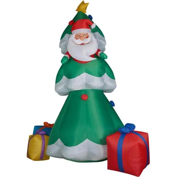 Fraser Hill Farm 20 ft. Christmas Tree Inflatable with Santa and Gifts, Pre-lit Outdoor Holiday Decoration
