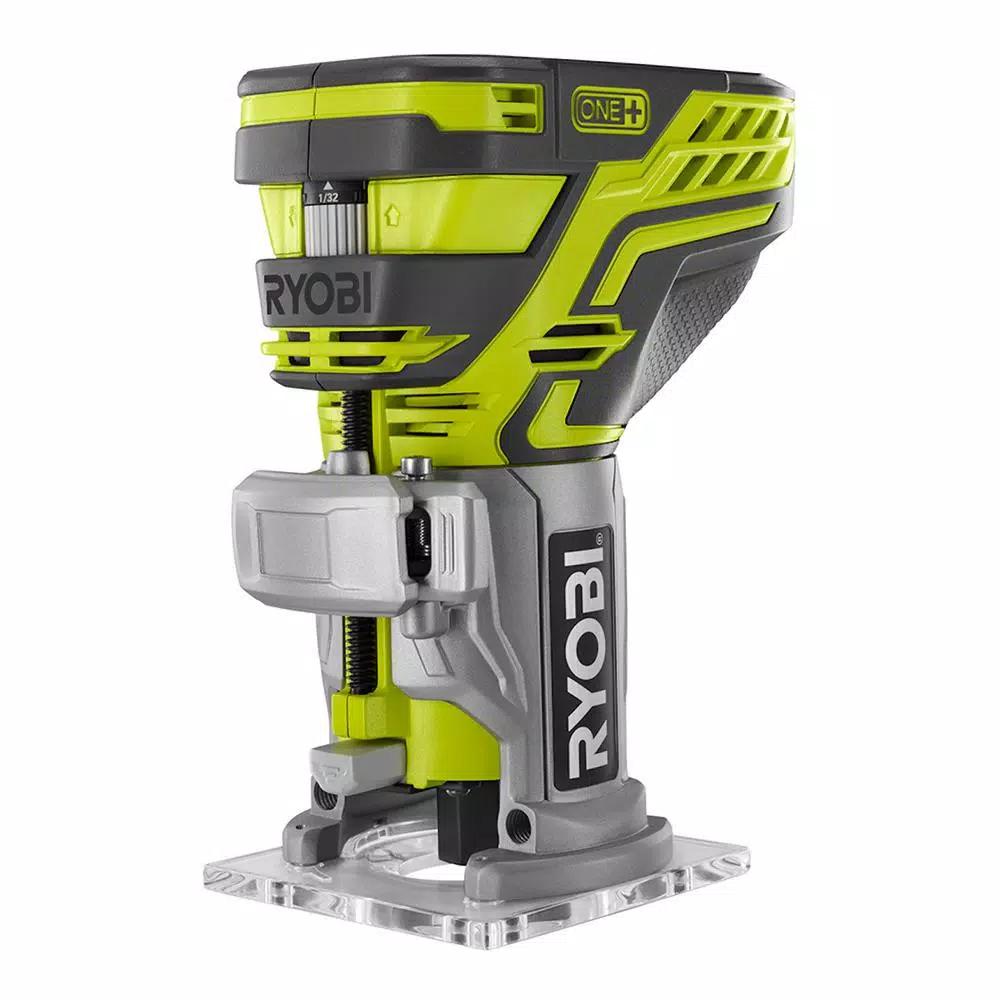 RYOBI 18V ONE+ Cordless Fixed Base Trim Router with 1.5 Ah Lithium-Ion Battery