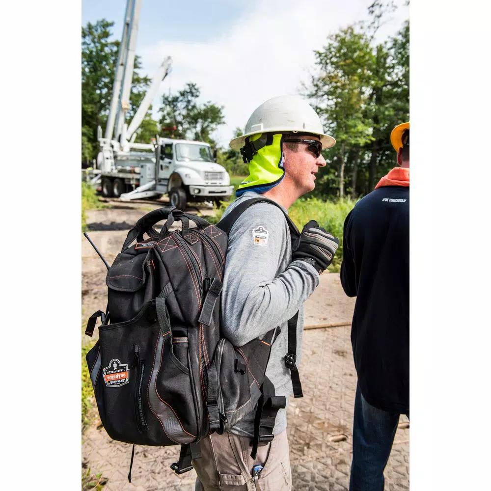 Ergodyne 6670CT Lime Evaporative Hard Hat Neck Shade with Cooling Towel