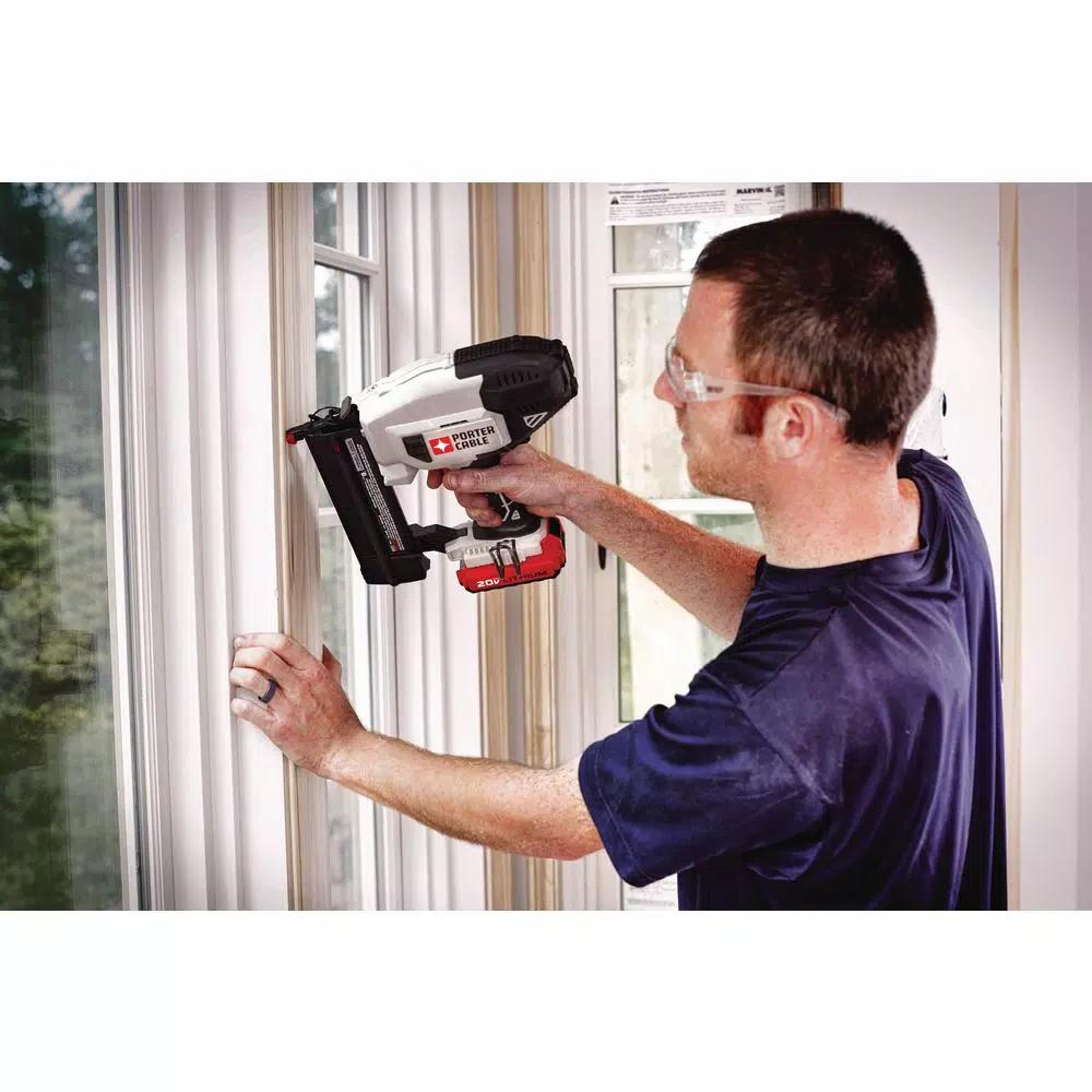 Porter-Cable 20V MAX 18-Gauge Cordless Brad Nailer Kit with 1.5 Ah Battery and Charger