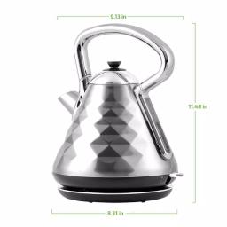 Ovente Cleo Collection 1.7L Electric Kettle, 1500W Stainless Steel Tea Kettle with Auto Shut-Off thumbnail 2