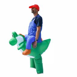 ALEKO's Inflatable Mario Riding Yoshi Adult Halloween Costume - Unisex One Size thumbnail 4