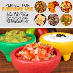 Taco Tuesday 3-Piece Plastic Salsa Bowl Set - 8 fl. oz. Assorted Colors thumbnail 5
