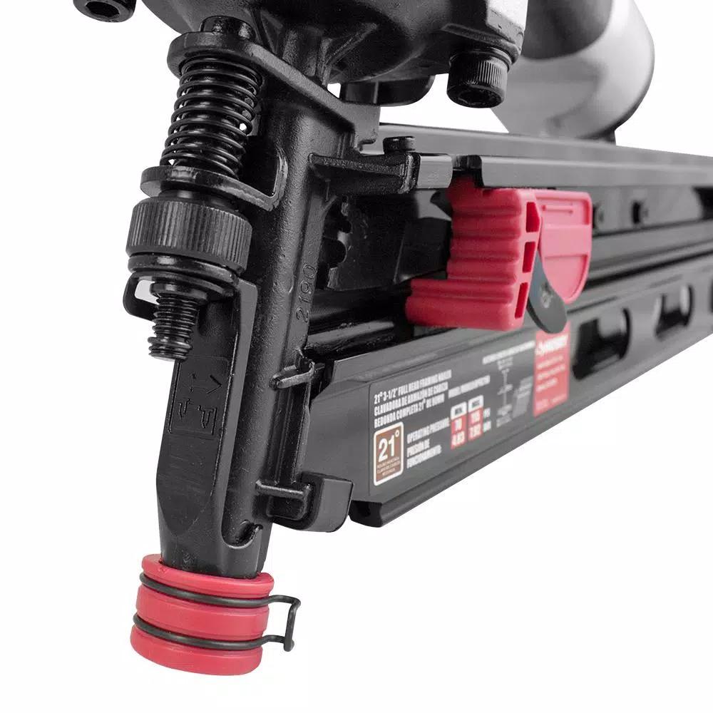 Husky 21-Degree 3-1/2 in. Full Round Head Pneumatic Framing Nailer