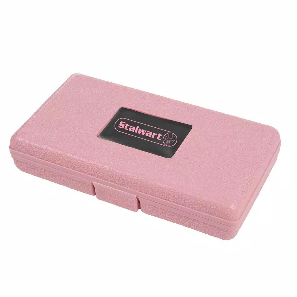 Stalwart 9-Piece Pink Household Hand Tool Set with Carrying Case
