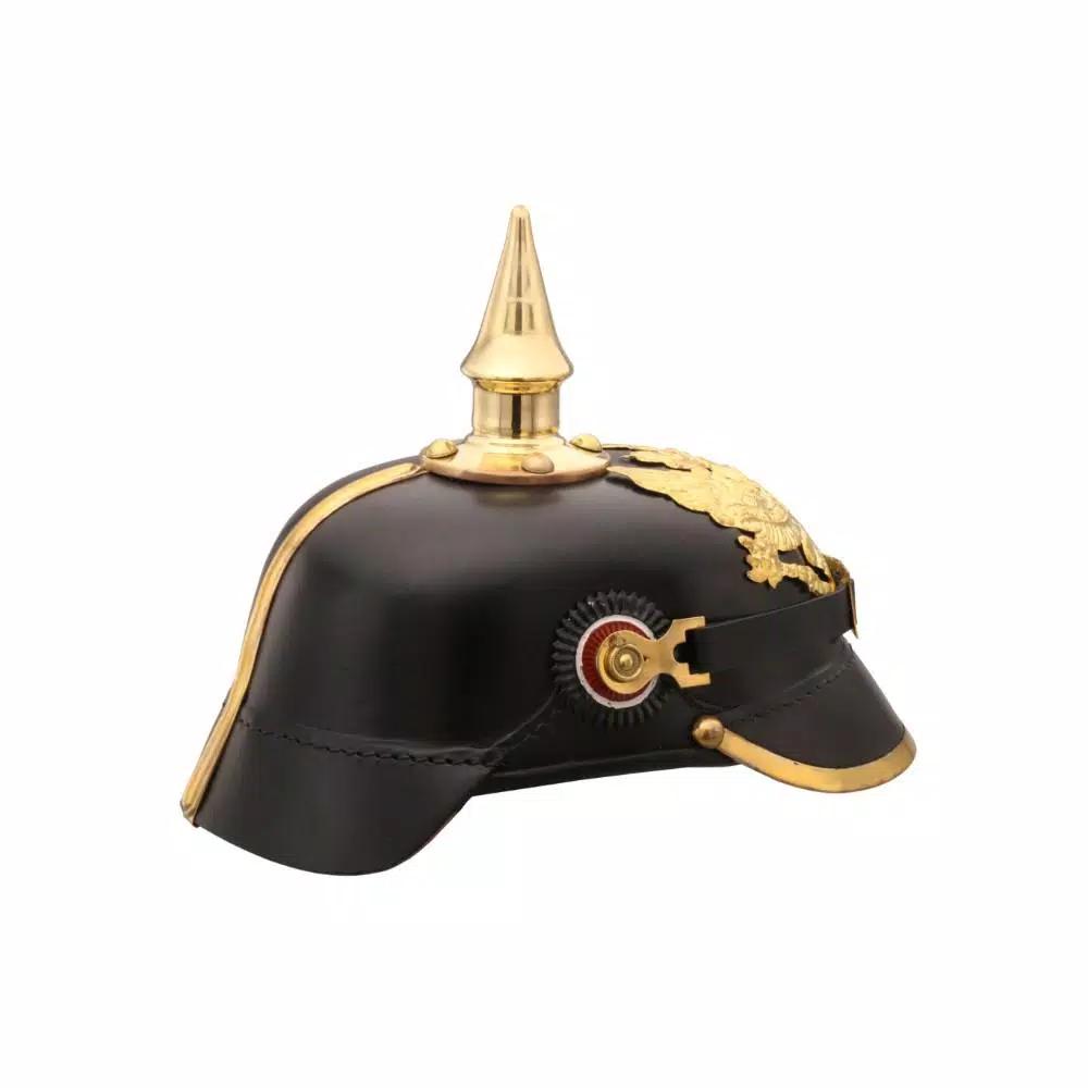 Benzara Black and Gold Imperial Prussian Helmet - Decorative Metal & Resin Decor