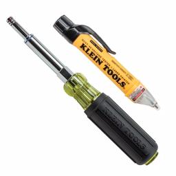 Klein Tools 2-Piece Electrical Tool Set with Non-Contact Voltage Tester and 5-in-1 Heavy-Duty Multi-Nut Driver thumbnail 1
