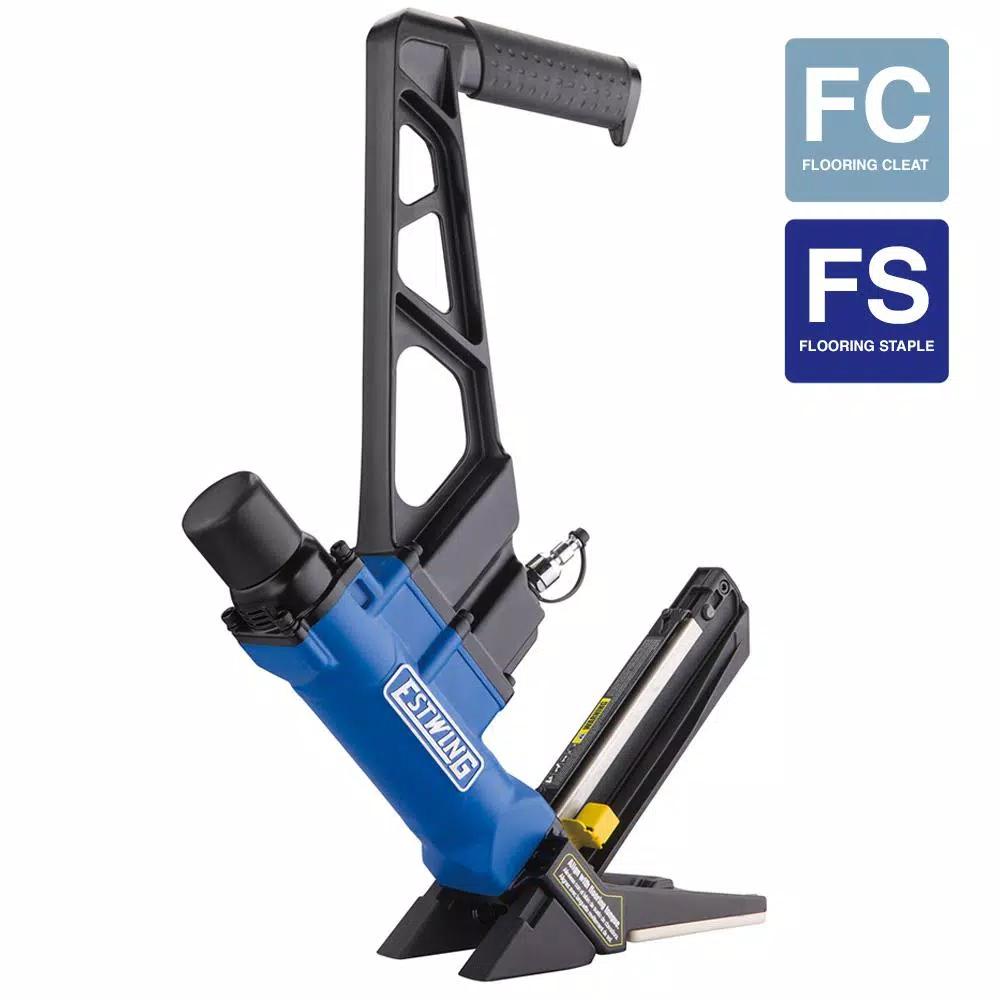Estwing EFL50Q 2-in-1 Pneumatic Flooring Nailer and Stapler Kit, 15.5 & 16 Gauge