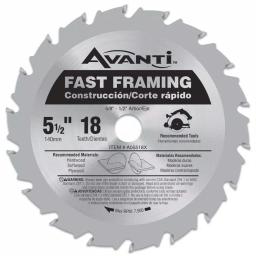 Avanti 5-1/2 in. 18-Teeth Fast Finish Carbide Circular Saw Blade thumbnail 1