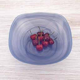 Badash Crystal Sky Blue Alabaster Glass 10 in. Squarish Serving Bowl thumbnail 2