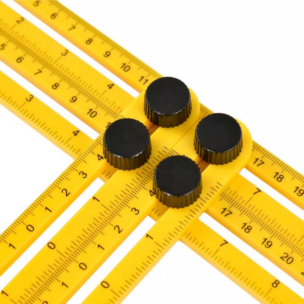 POWERTEC Universal Angle Template Tool, 10 in. Multi-Angle Ruler for Precise Measuring and Tracing