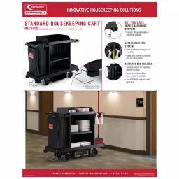 Suncast Commercial 3-Sided Housekeeping Cart Organizer Bag with Shelves thumbnail 4