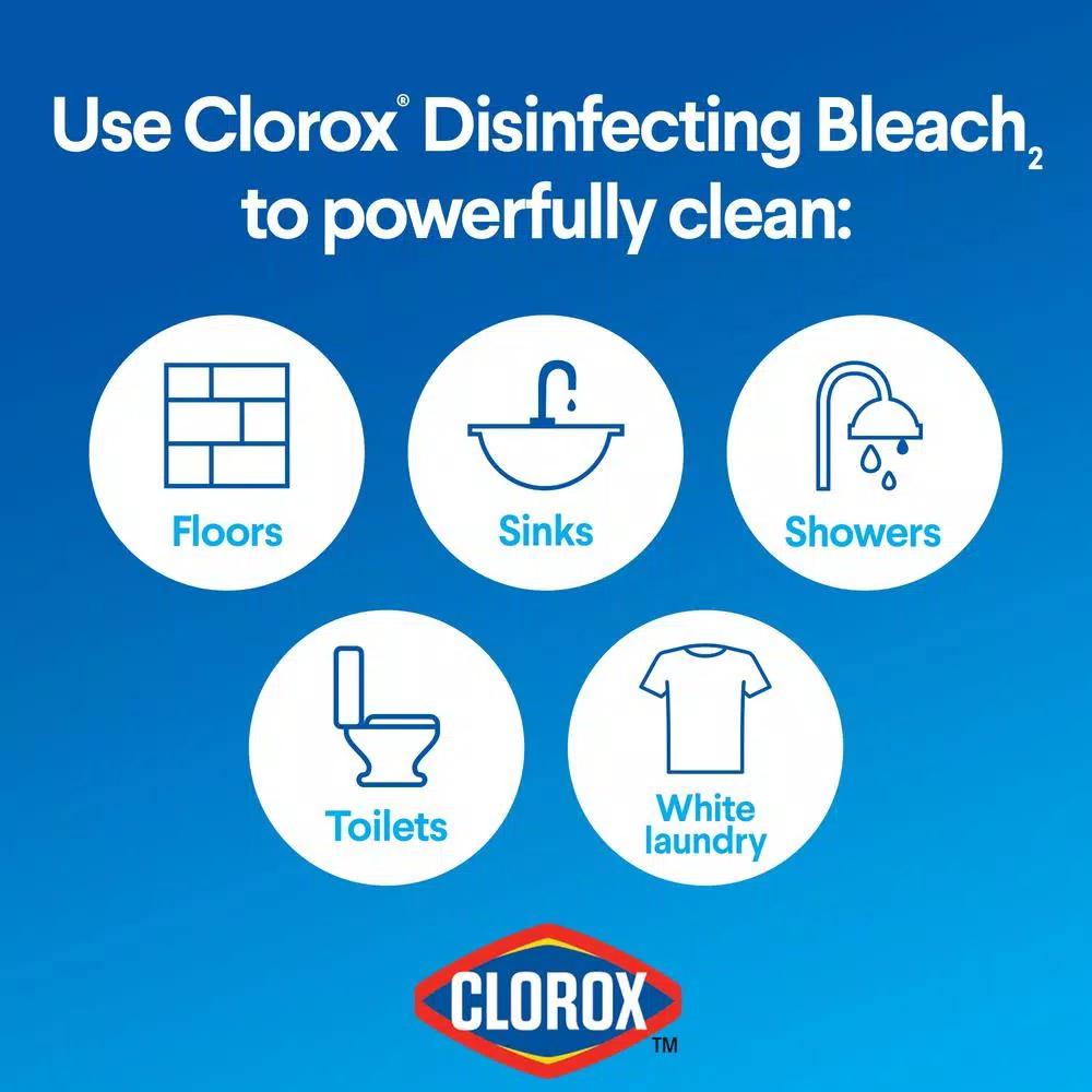 Clorox Regular Concentrated Liquid Bleach, 121 oz (2-Pack)