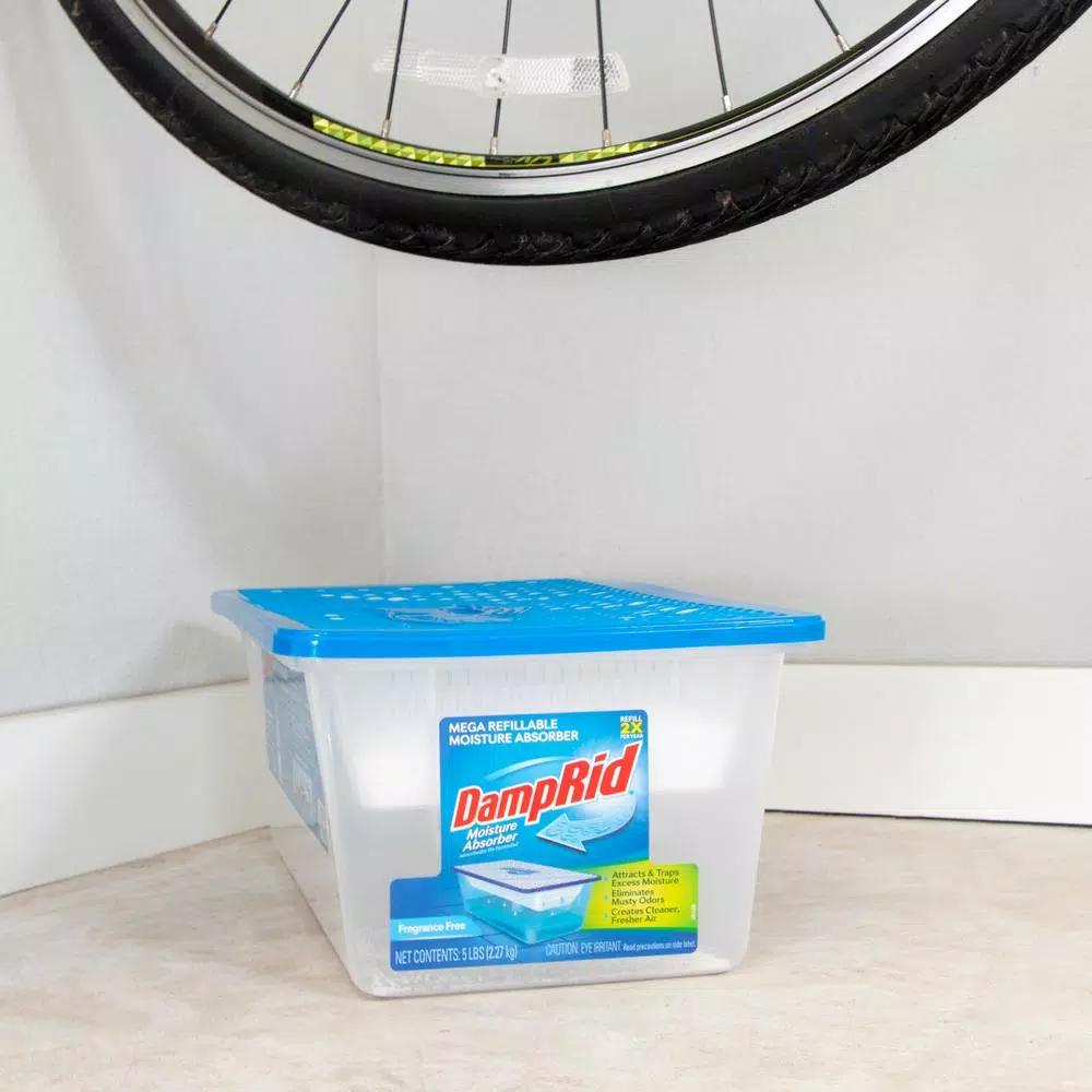 DampRid 5 lb. Refillable Moisture Absorber, Fragrance Free Dehumidifier & Odor Eliminator