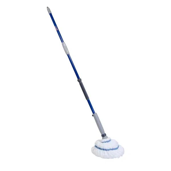 Quickie Microfiber Twist String Mop 4-Pack with Ratcheting Wringing Handle