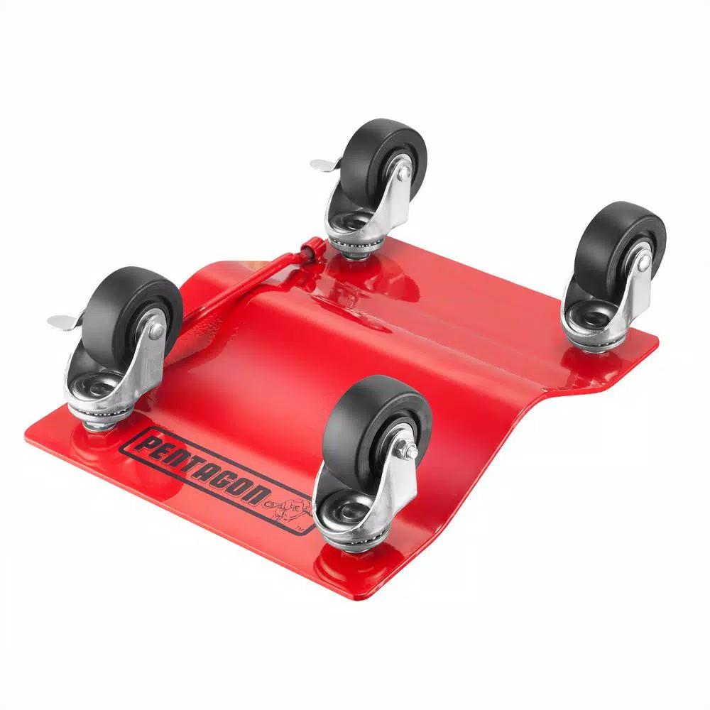 Pentagon Tool Premium Steel Car Tire Dolly 2-Pack, 3000 lb Capacity Wheel Skates