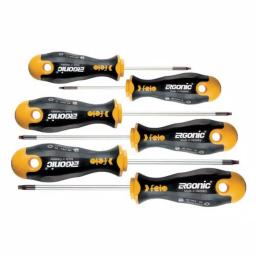 Felo Torx Ergonic Screwdriver Set, 6-Piece Chrome-Molybdenum-Vanadium Steel Hand Tool Set thumbnail 1