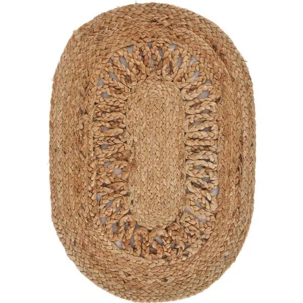 LR Home Natural Brown Jute Placemats, 19 in. x 13 in. - Set of 4
