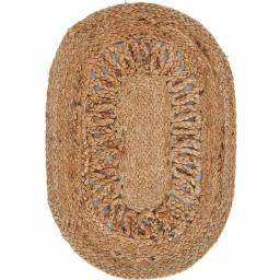 LR Home Natural Brown Jute Placemats, 19 in. x 13 in. - Set of 4 thumbnail 1