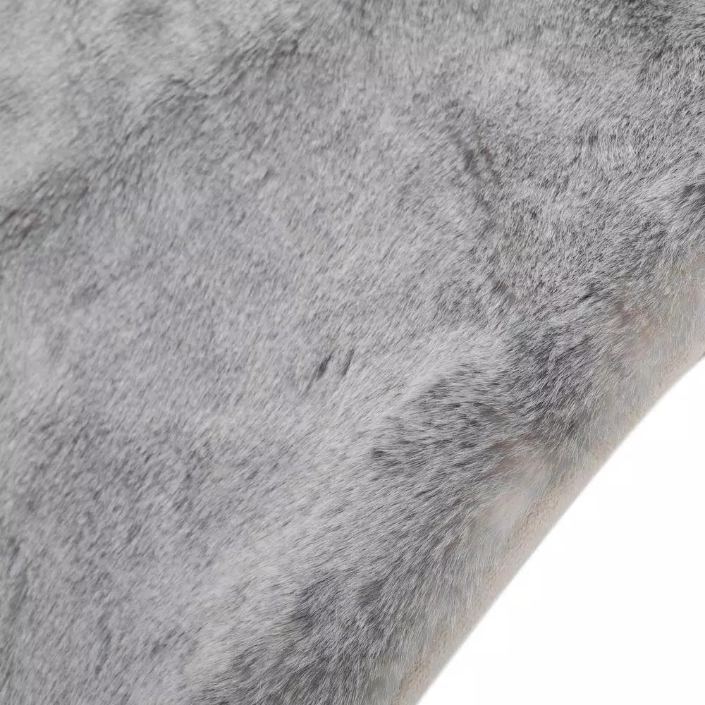 Noble House Toscana Timeless Grey Faux Fur Throw Blanket, 60 x 50 in.