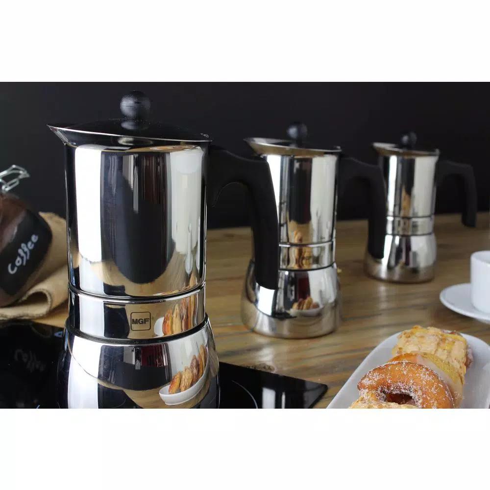 Magefesa Genova 6-Cup Stainless Steel Stovetop Espresso Coffee Maker