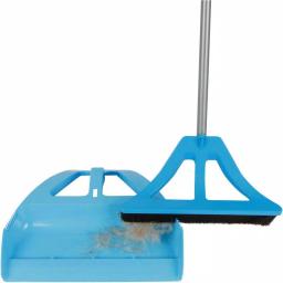 WISP 3-Piece Broom and Dustpan Set with Telescoping Handle and Bristle Seal Technology - Blue thumbnail 5
