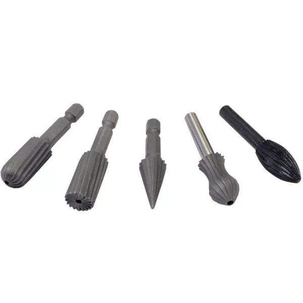 eazypower 5-Piece 1/4 in. Shank Rotary File Assortment, Hardened Alloy Steel