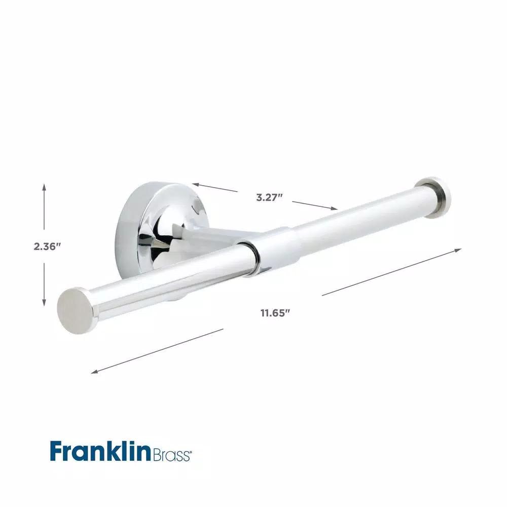 Franklin Brass Voisin Modern Double Arm Toilet Paper Holder, Polished Chrome