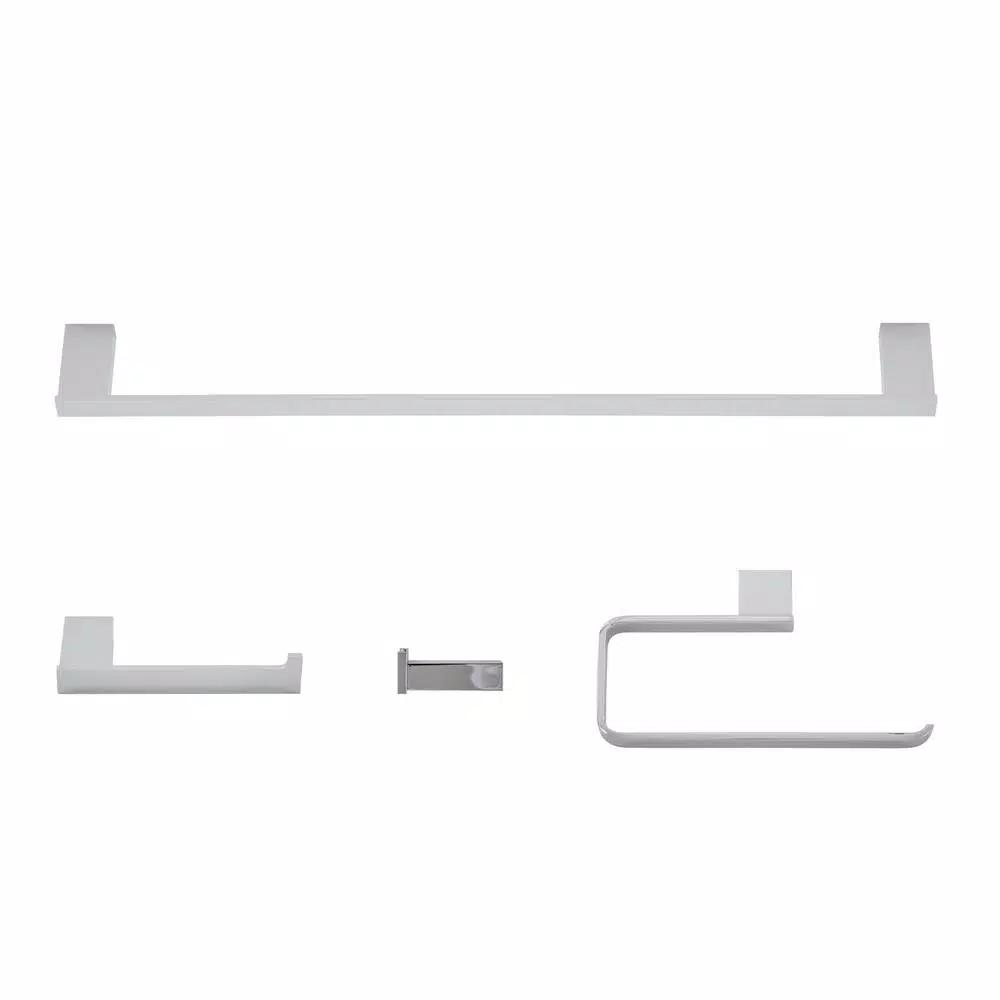 Italia Palermo 4-Piece Polished Chrome Bath Hardware Set by Italia