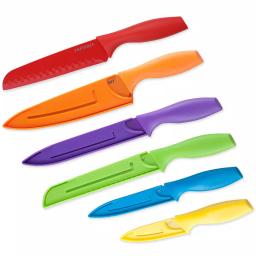 Top Chef by Master Cutlery 6-Piece Colored Stainless Steel Knife Set with Sheaths thumbnail 1