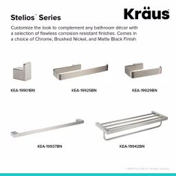 KRAUS Stelios Brushed Nickel Bathroom Robe and Towel Hook thumbnail 7
