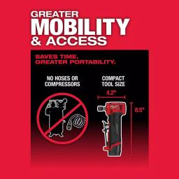 Milwaukee M12 FUEL 12V Brushless Right Angle Die Grinder Kit w/ (2) 2.0Ah Batteries thumbnail 4