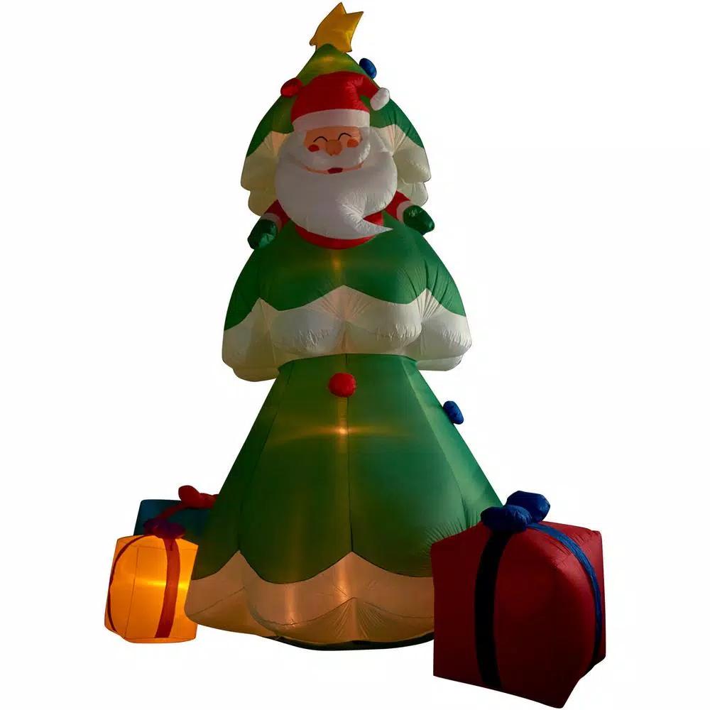 Fraser Hill Farm 20 ft. Christmas Tree Inflatable with Santa and Gifts, Pre-lit Outdoor Holiday Decoration