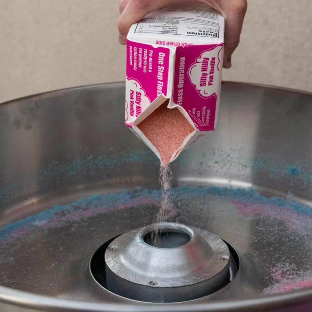 Funtime Popcorn Pink Cotton Candy Machine Cart - Commercial Floss Maker