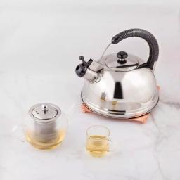 Creative Home Cobra 10.8-Cup Stainless Steel Whistling Stovetop Tea Kettle, Mirror Finish thumbnail 6