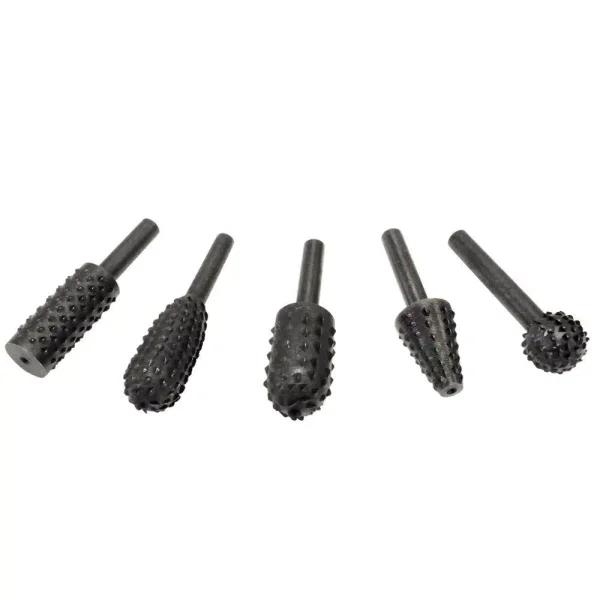 eazypower 5-Piece 1/4 in. Shank Rotary Rasp Assortment, Hardened Alloy Steel
