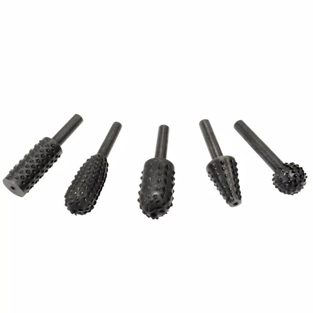 eazypower 5-Piece 1/4 in. Shank Rotary Rasp Assortment, Hardened Alloy Steel