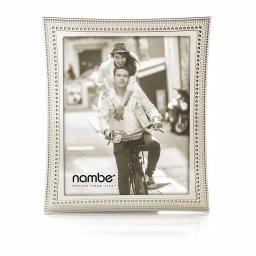 Nambe Silver-Plated Beaded Metal Picture Frame, 8 x 10, Contemporary Tabletop Decor thumbnail 1