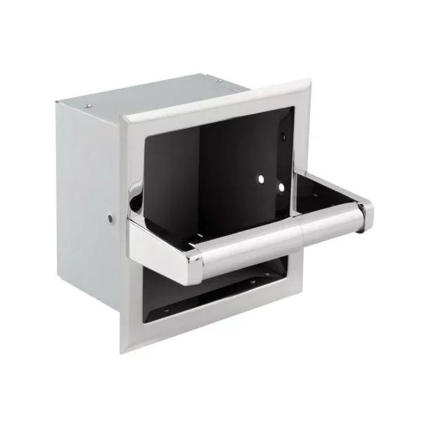 Franklin Brass Recessed Extra-Roll Toilet Paper Holder, Bright Stainless Steel